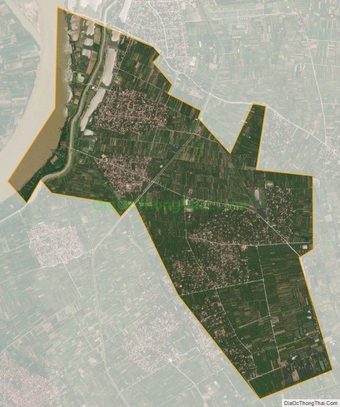 Bản đồ vệ tinh xã Hàm Tử, huyện Khoái Châu
