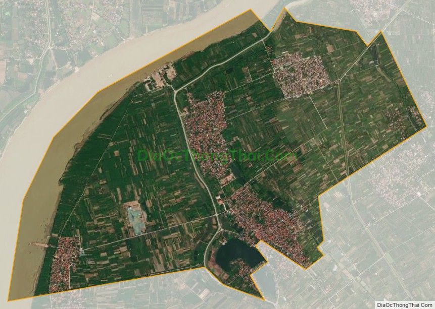 Bản đồ vệ tinh xã Tứ Dân, huyện Khoái Châu