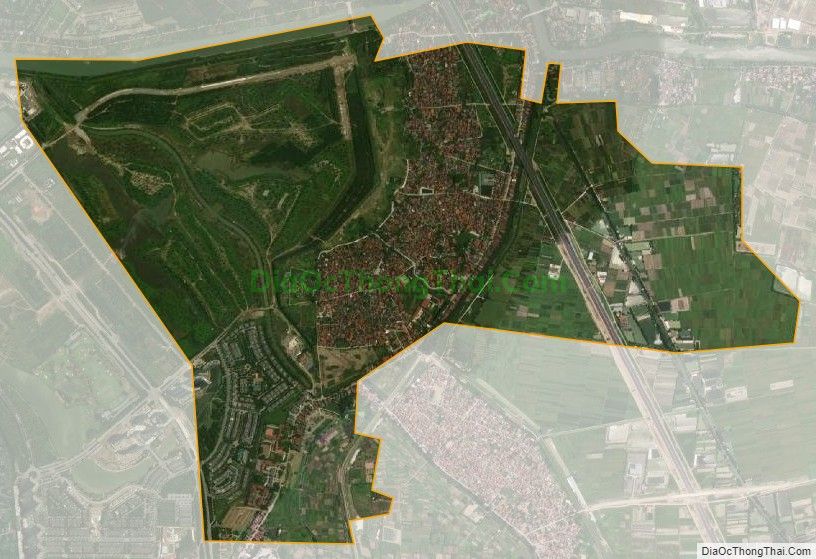 Bản đồ vệ tinh xã Cửu Cao, huyện Văn Giang