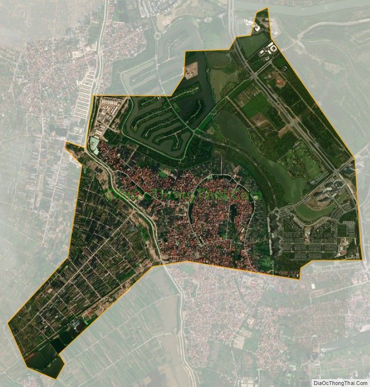 Bản đồ vệ tinh xã Phụng Công, huyện Văn Giang
