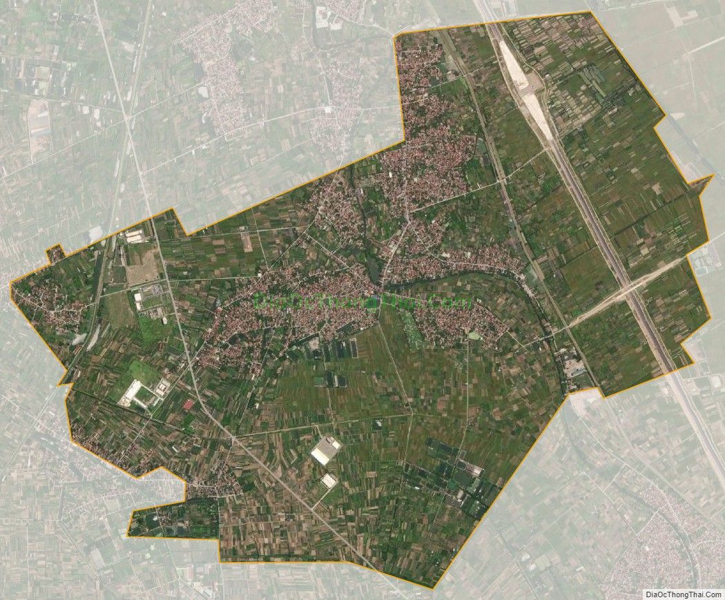 Bản đồ vệ tinh xã Tân Tiến, huyện Văn Giang