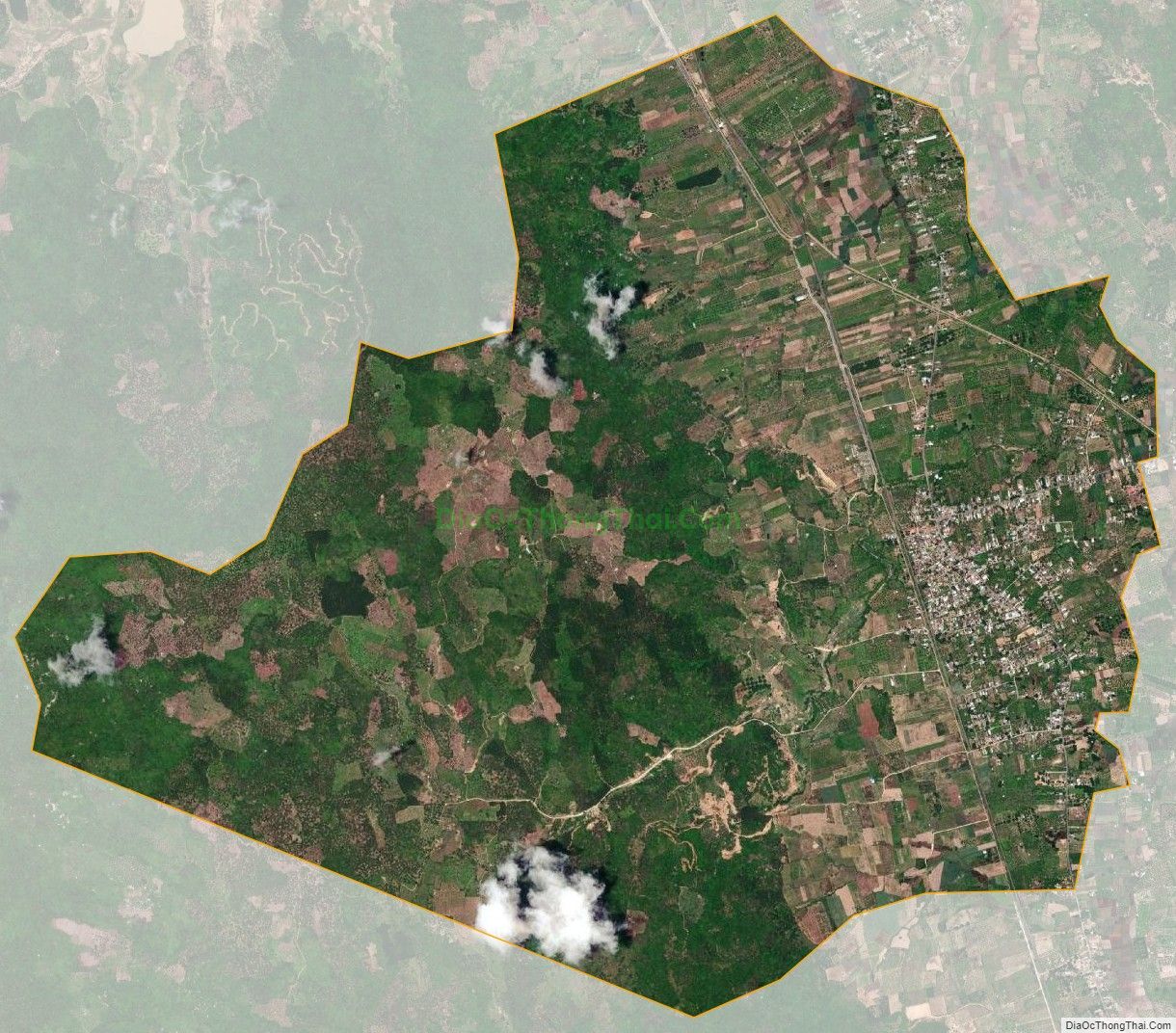 Bản đồ vệ tinh xã Cam Hiệp Bắc, huyện Cam Lâm