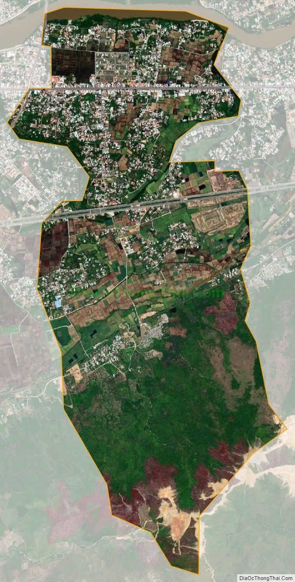 Bản đồ vệ tinh xã Diên An, huyện Diên Khánh