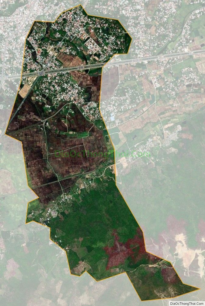 Bản đồ vệ tinh xã Diên Toàn, huyện Diên Khánh