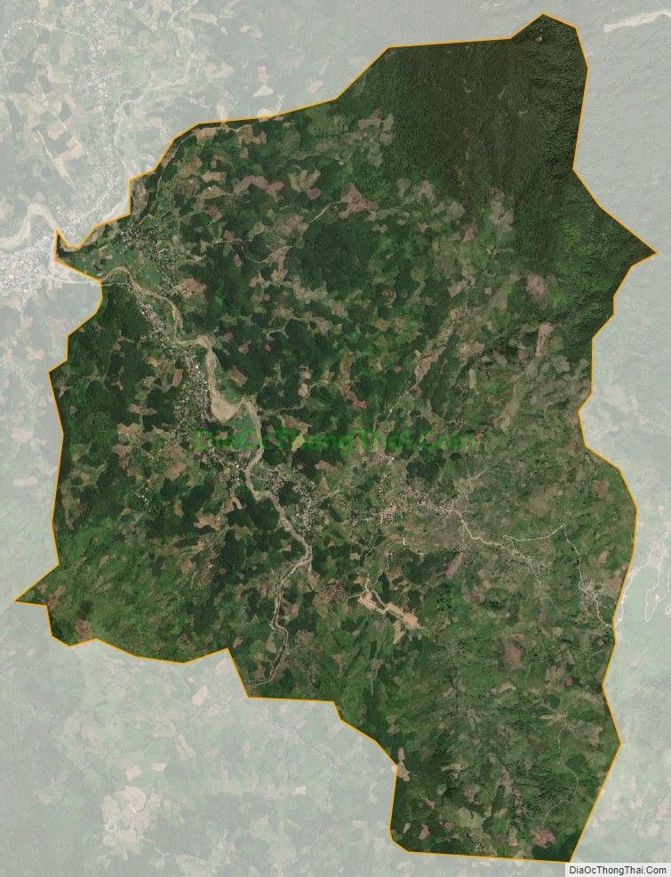 Bản đồ vệ tinh xã Ba Cụm Bắc, huyện Khánh Sơn