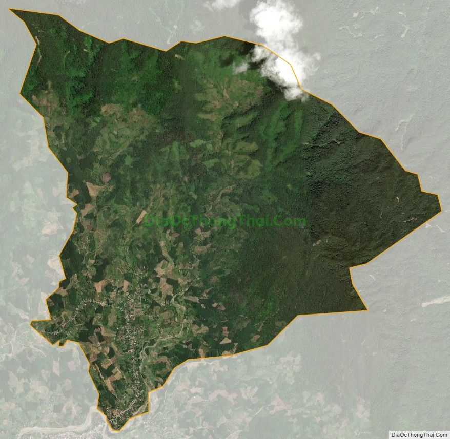 Bản đồ vệ tinh xã Sơn Trung, huyện Khánh Sơn
