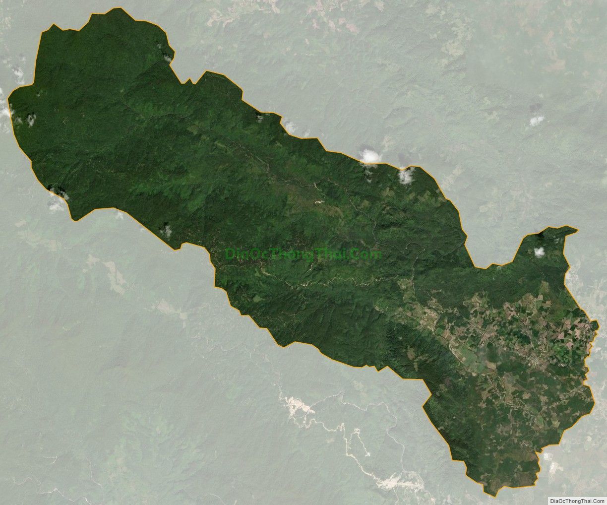 Bản đồ vệ tinh xã Khánh Hiệp, huyện Khánh Vĩnh