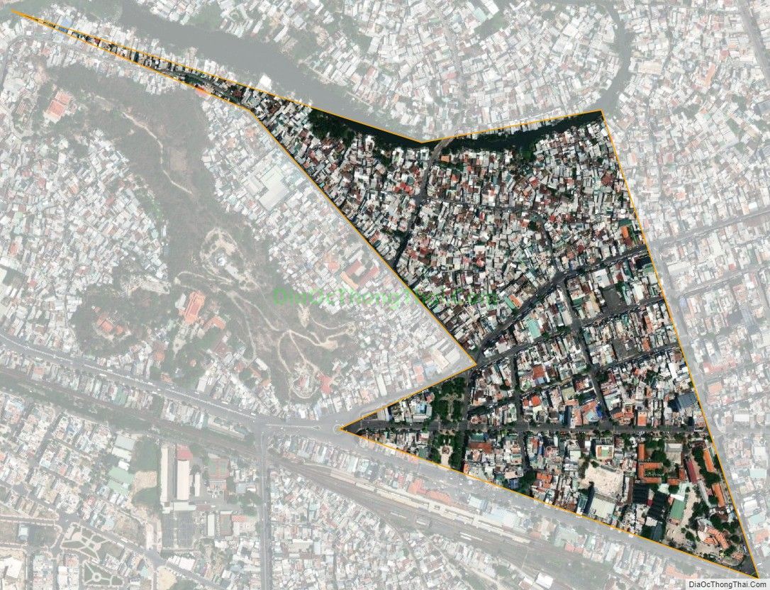 Bản đồ vệ tinh phường Phương Sài, thành phố Nha Trang