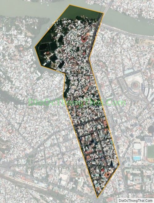 Bản đồ vệ tinh phường Vạn Thắng, thành phố Nha Trang