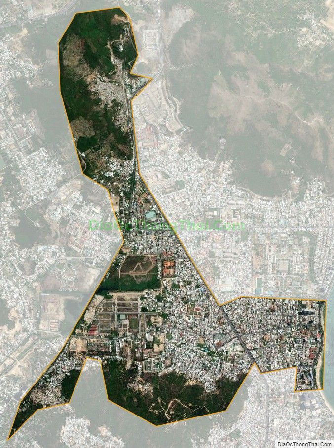Bản đồ vệ tinh phường Vĩnh Hải, thành phố Nha Trang
