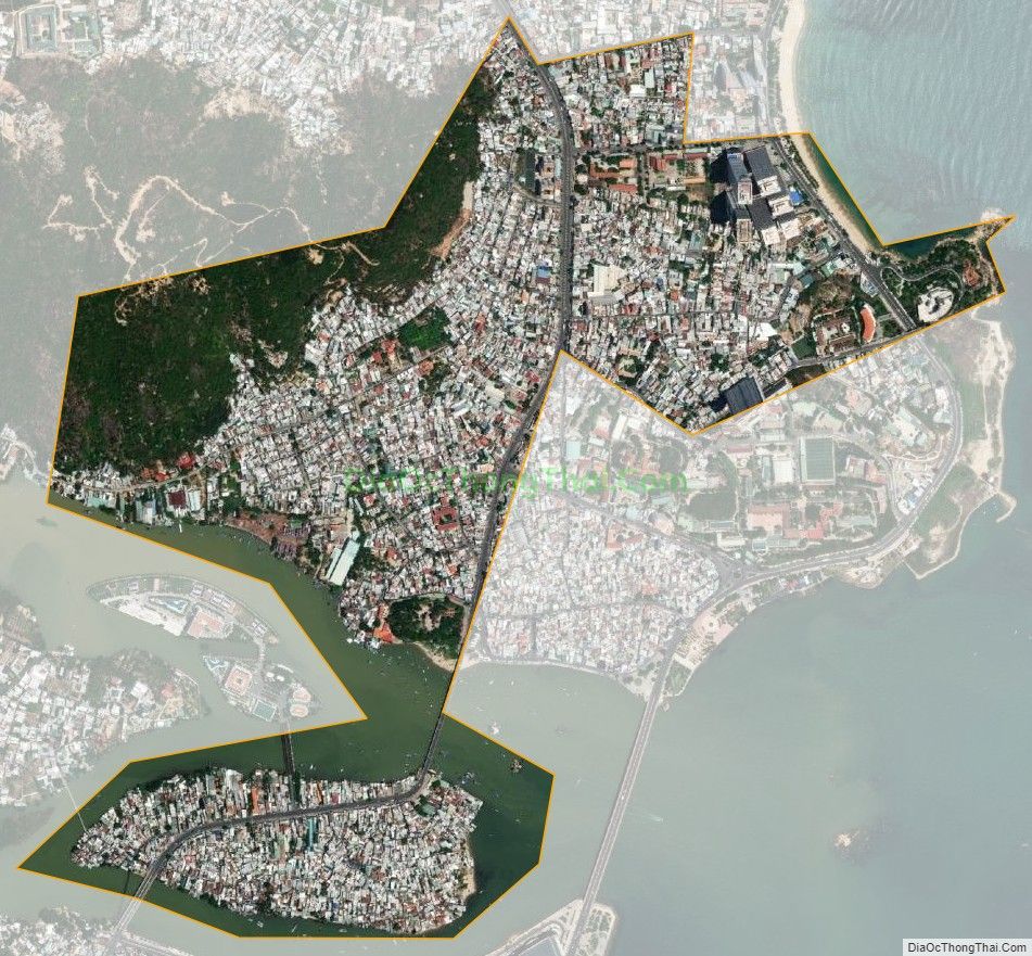 Bản đồ vệ tinh phường Vĩnh Phước, thành phố Nha Trang