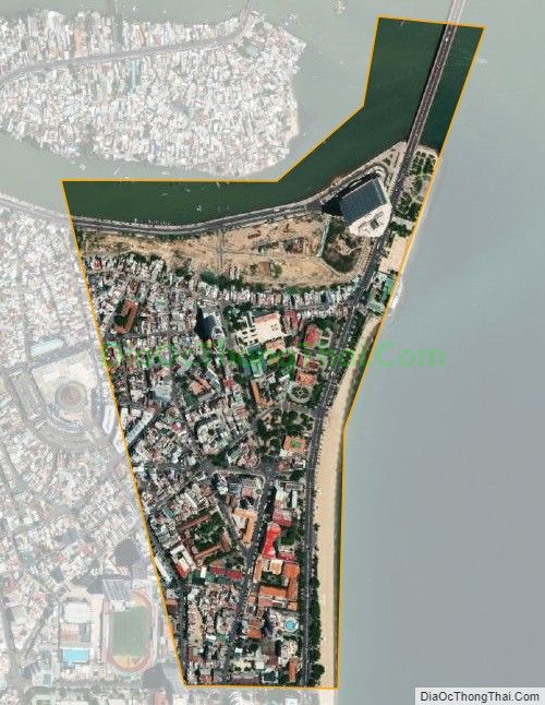 Bản đồ vệ tinh phường Xương Huân, thành phố Nha Trang