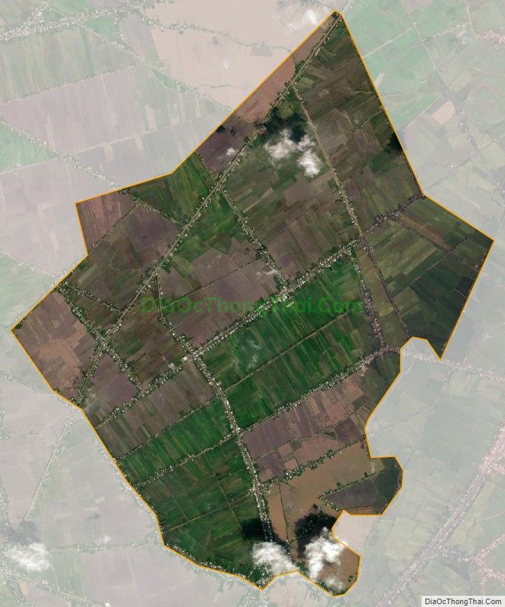 Bản đồ vệ tinh xã Hòa An, huyện Giồng Riềng