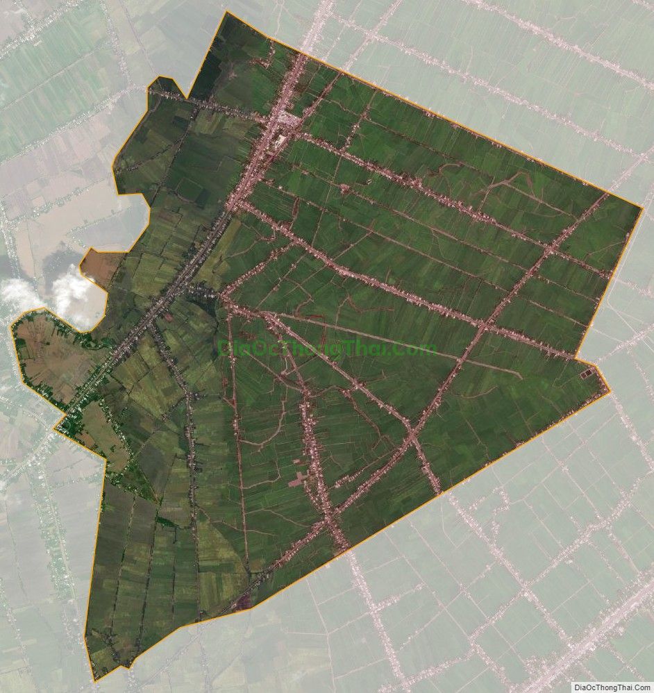 Bản đồ vệ tinh xã Hòa Hưng, huyện Giồng Riềng