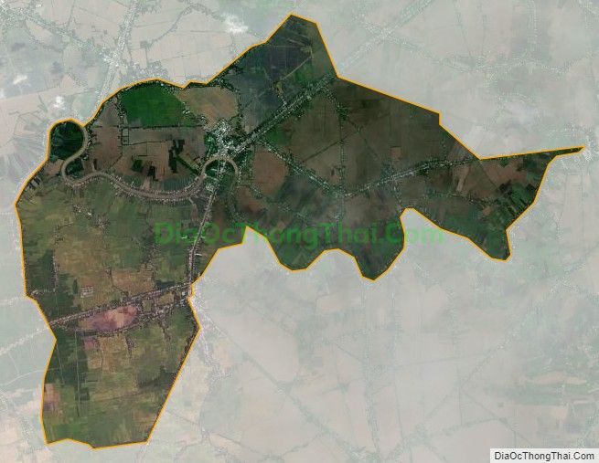 Bản đồ vệ tinh xã Long Thạnh, huyện Giồng Riềng