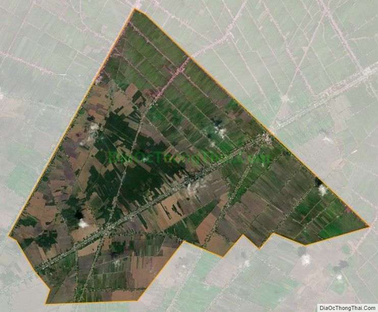 Bản đồ vệ tinh xã Thạnh Lộc, huyện Giồng Riềng