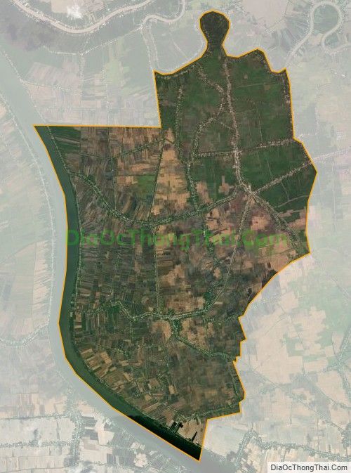 Bản đồ vệ tinh xã Thới Quản, huyện Gò Quao