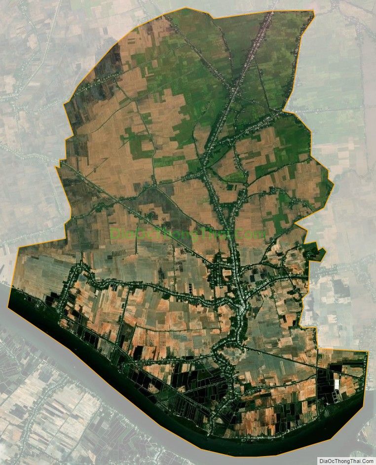 Bản đồ vệ tinh xã Thủy Liễu, huyện Gò Quao