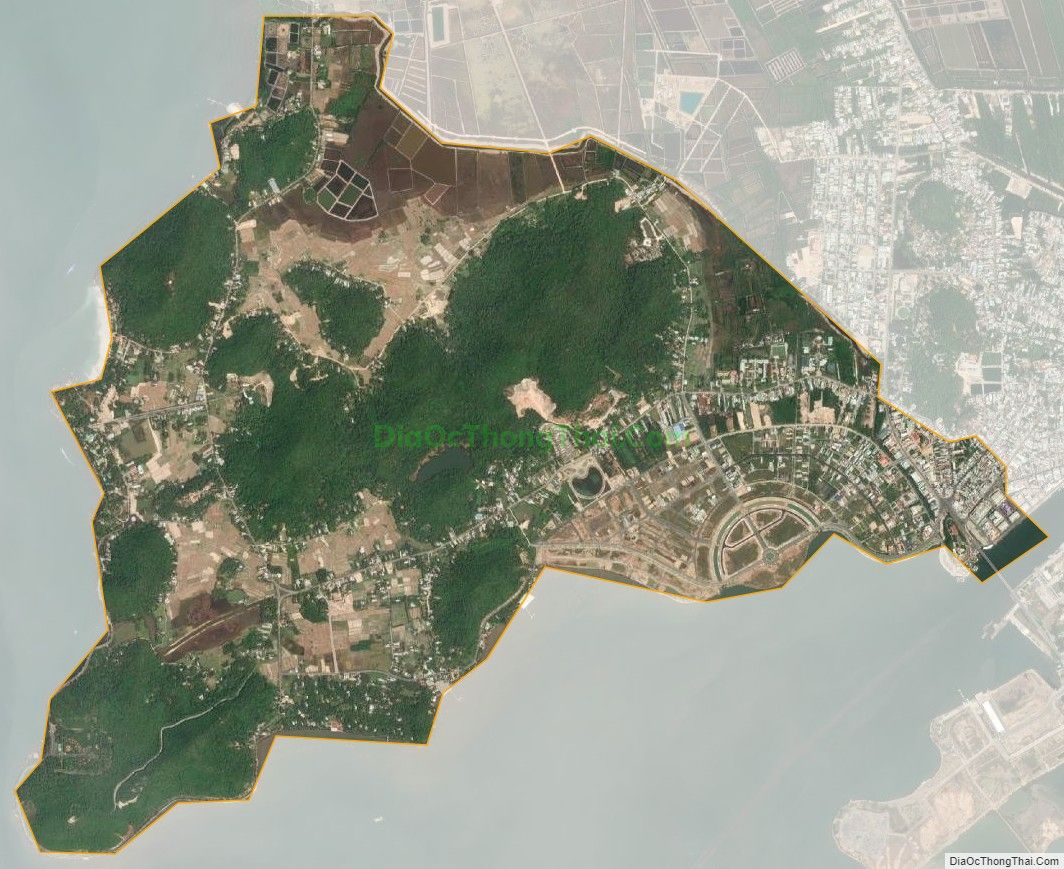 Bản đồ vệ tinh phường Pháo Đài, thành phố Hà Tiên
