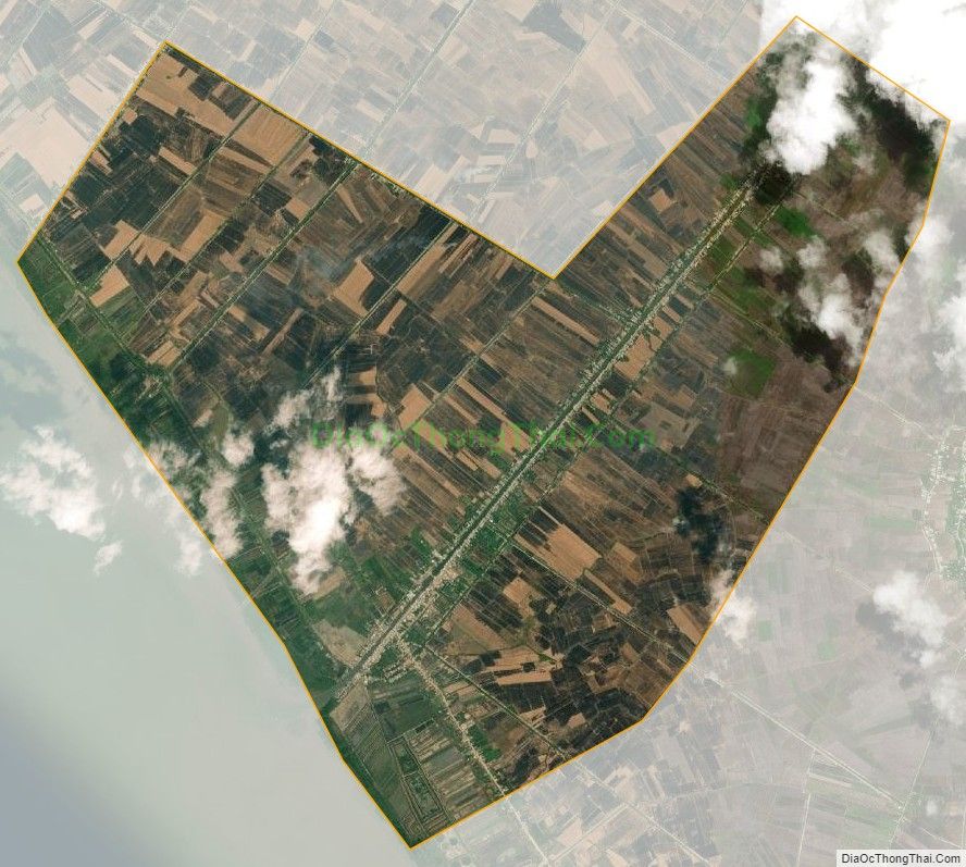 Bản đồ vệ tinh xã Lình Huỳnh, huyện Hòn Đất