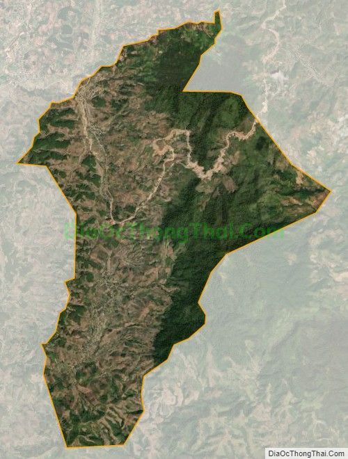 Bản đồ vệ tinh xã Văn Lem, huyện Đăk Tô