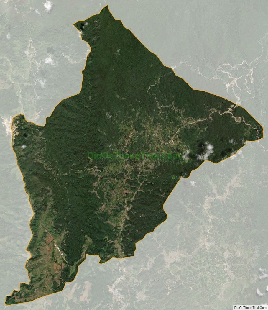 Bản đồ vệ tinh xã Măng Cành, huyện Kon Plông