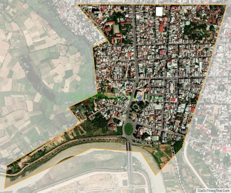 Bản đồ vệ tinh phường Quyết Thắng, thành phố Kon Tum