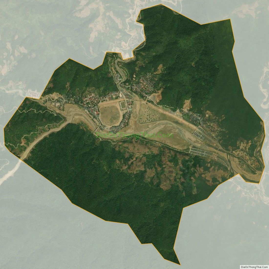 Bản đồ vệ tinh Thị trấn Mường Tè, huyện Mường Tè