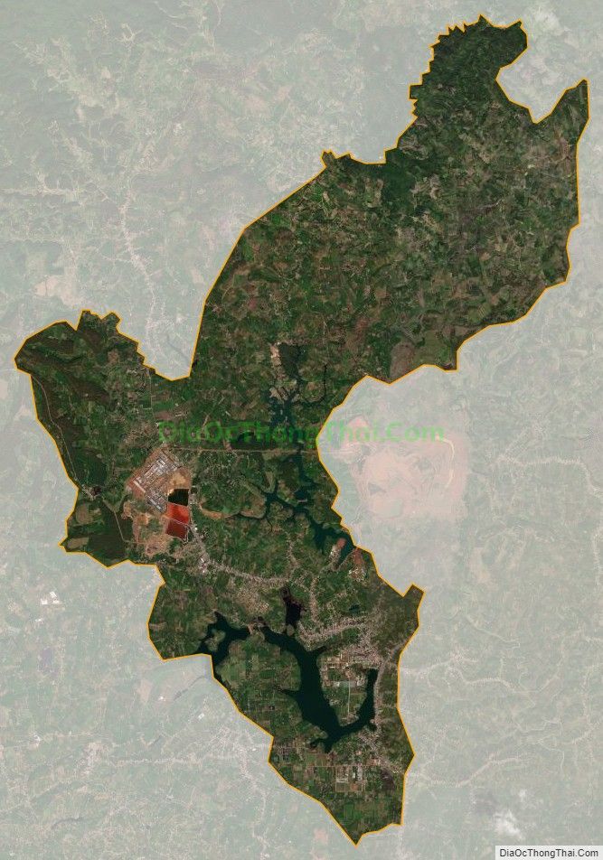 Bản đồ vệ tinh Thị trấn Lộc Thắng, huyện Bảo Lâm