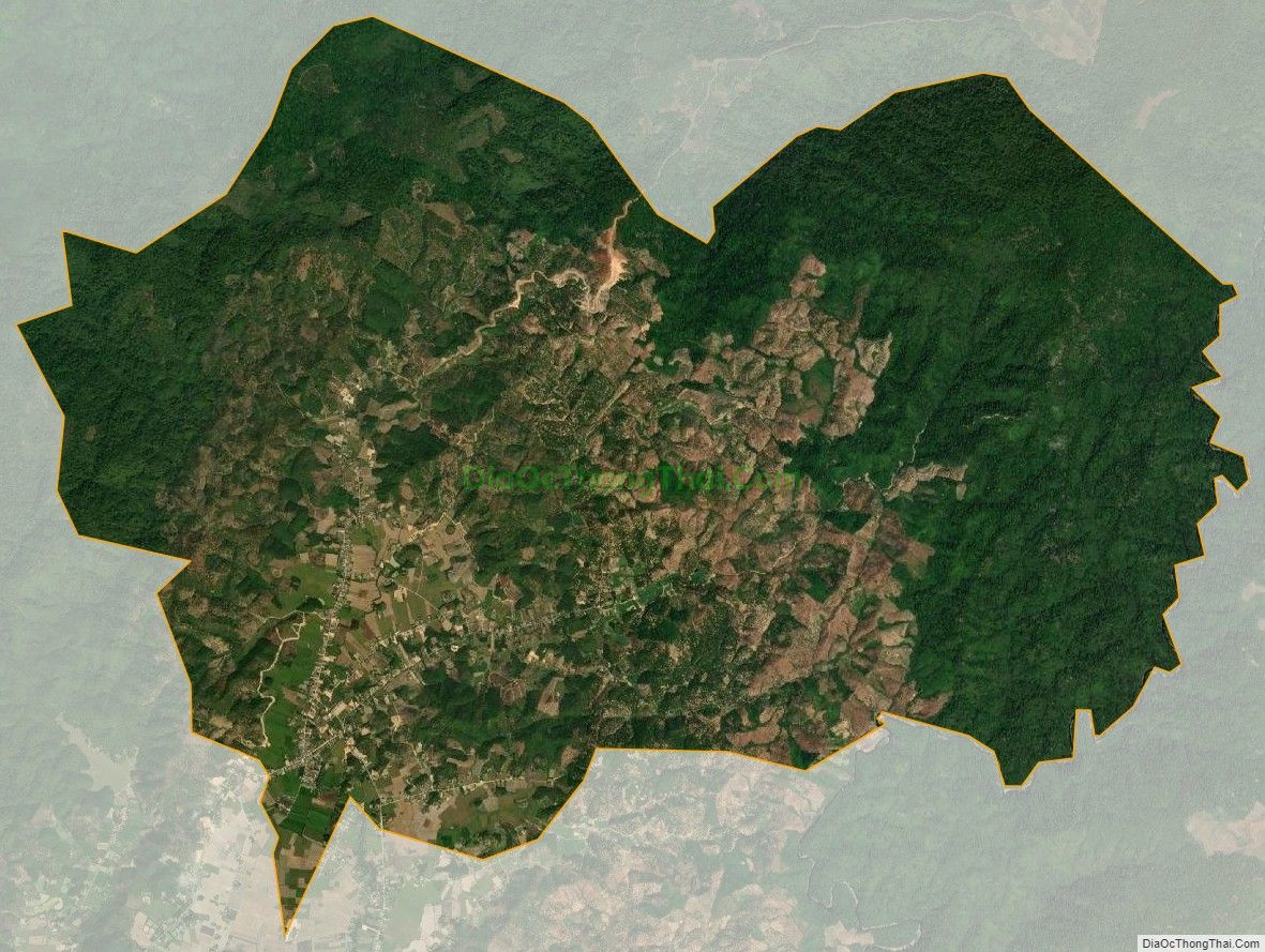 Bản đồ vệ tinh xã Tiên Hoàng, huyện Cát Tiên
