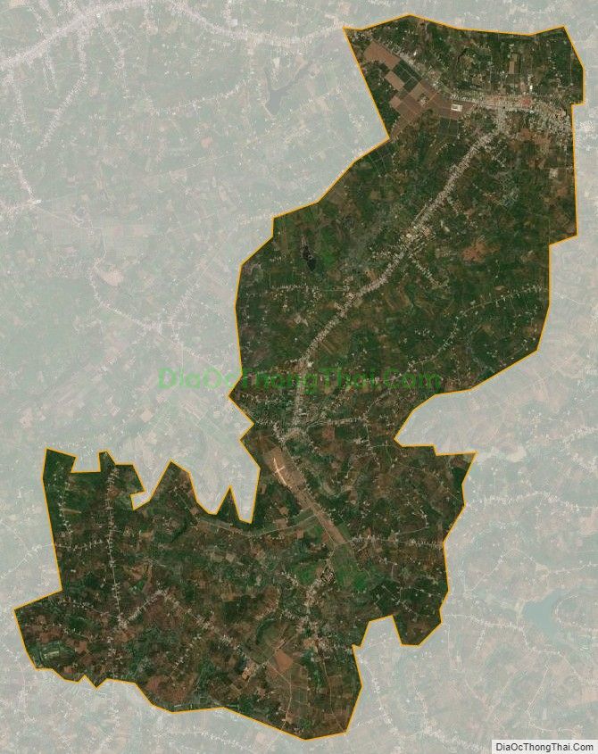 Bản đồ vệ tinh xã Hòa Ninh, huyện Di Linh