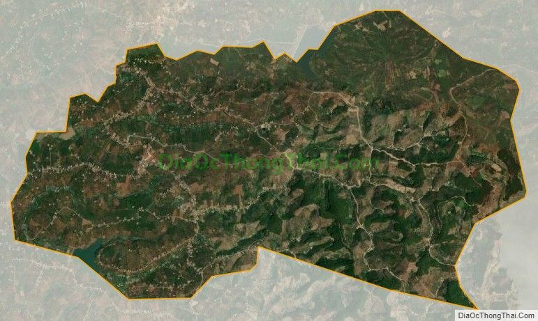 Bản đồ vệ tinh xã Hòa Trung, huyện Di Linh