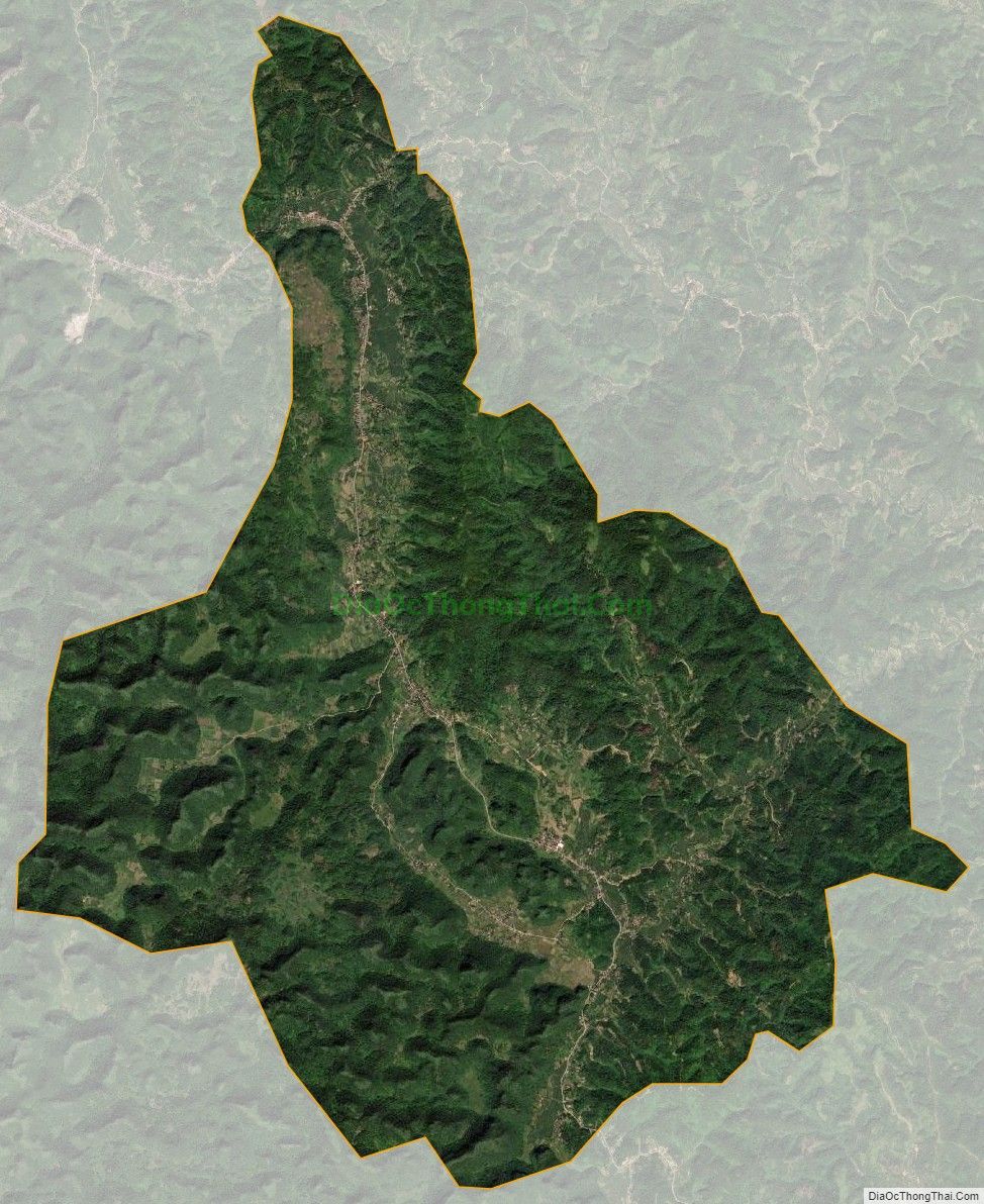 Bản đồ vệ tinh xã Tân Văn, huyện Bình Gia