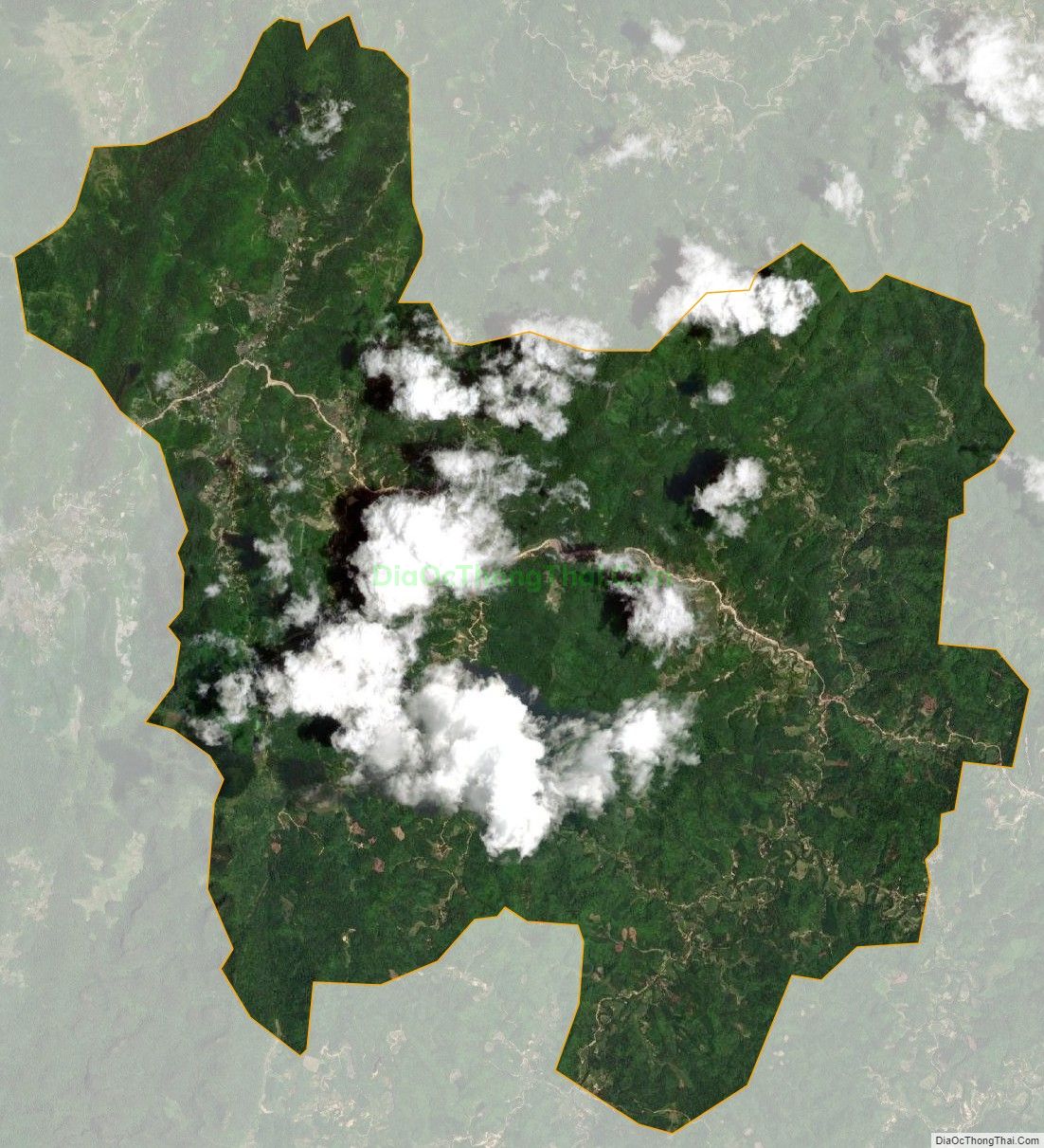 Bản đồ vệ tinh xã Thiện Long, huyện Bình Gia