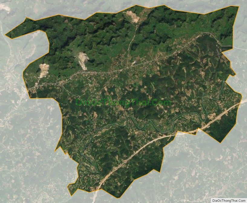 Bản đồ vệ tinh xã Cai Kinh, huyện Hữu Lũng