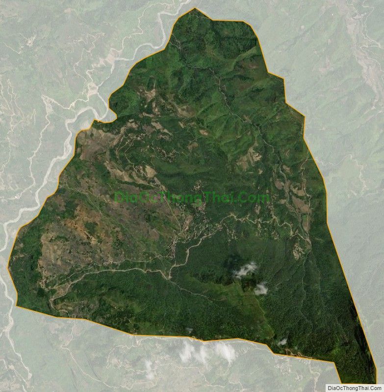 Bản đồ vệ tinh xã A Lù, huyện Bát Xát