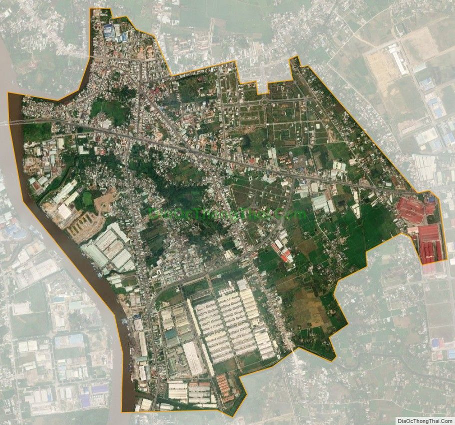 Bản đồ vệ tinh Thị trấn Bến Lức, huyện Bến Lức