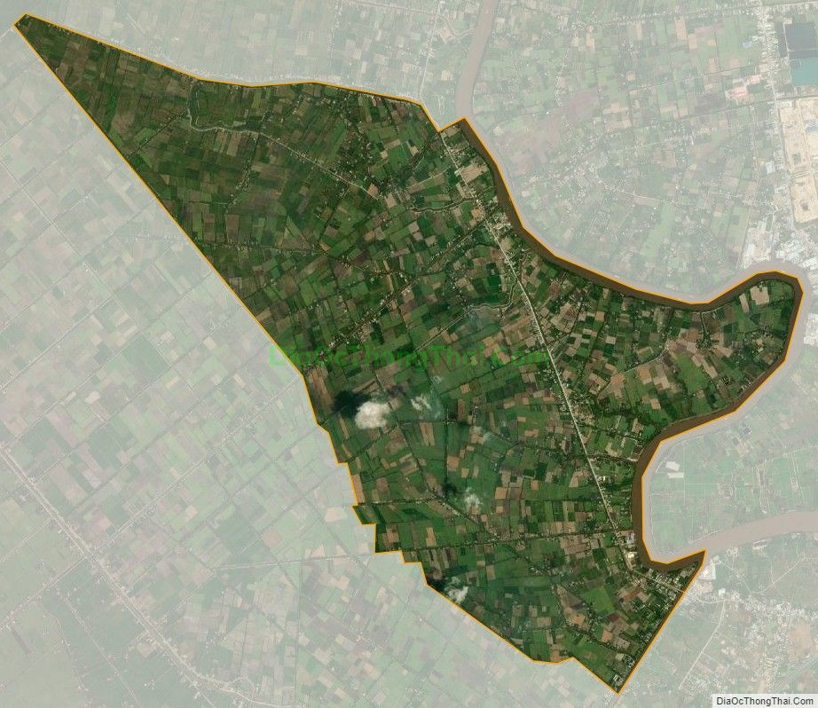 Bản đồ vệ tinh xã Bình Đức, huyện Bến Lức