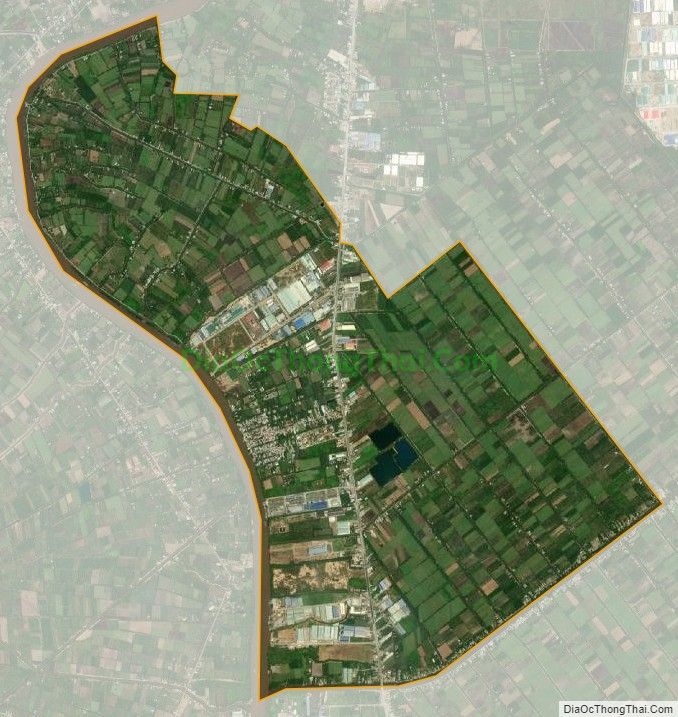 Bản đồ vệ tinh xã Lương Bình, huyện Bến Lức