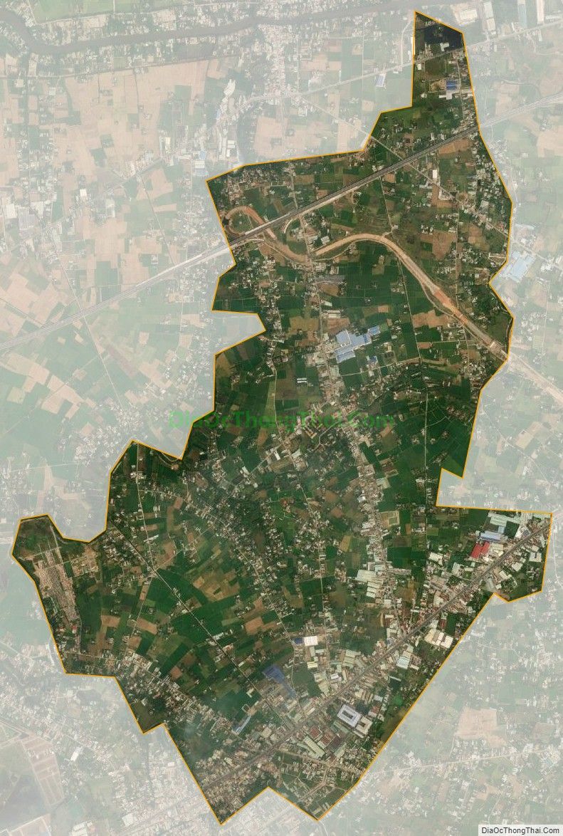Bản đồ vệ tinh xã Mỹ Yên, huyện Bến Lức