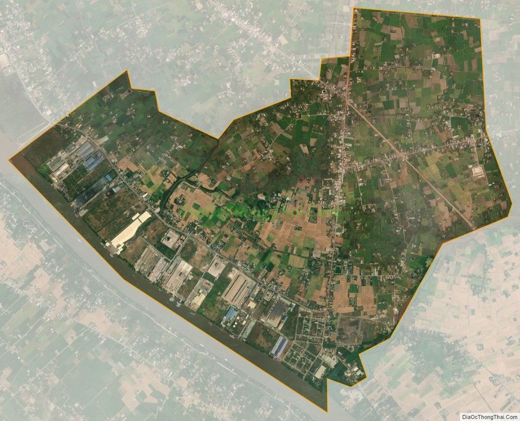 Bản đồ vệ tinh xã Long Cang, huyện Cần Đước