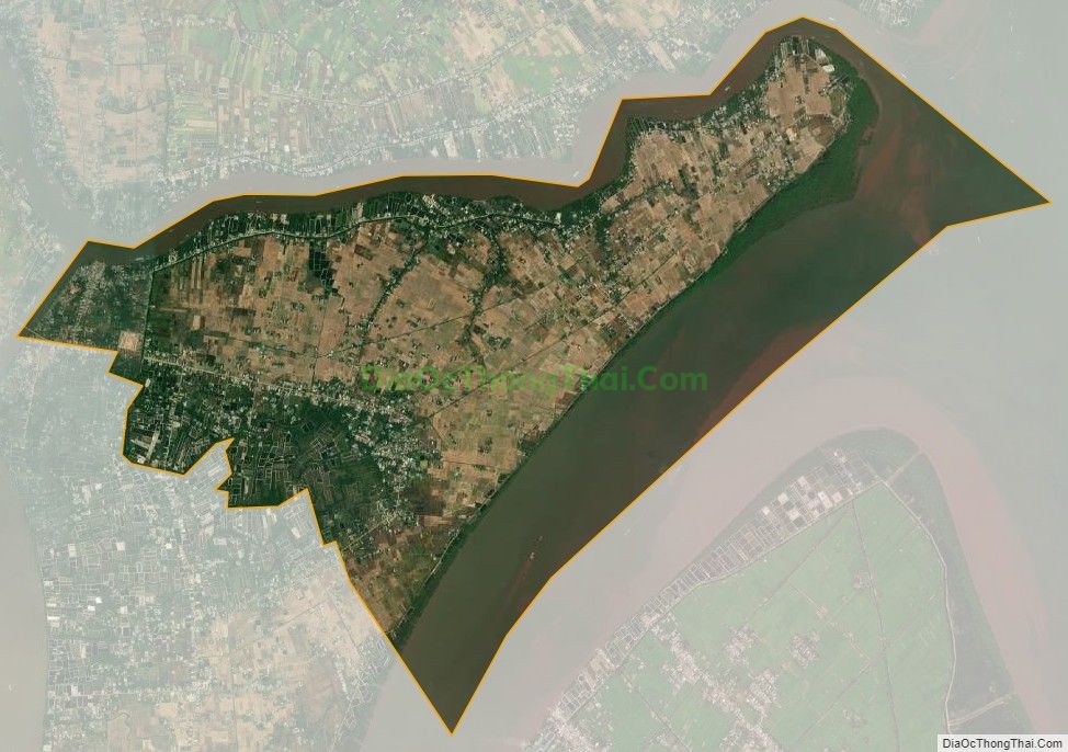 Bản đồ vệ tinh xã Long Hựu Đông, huyện Cần Đước