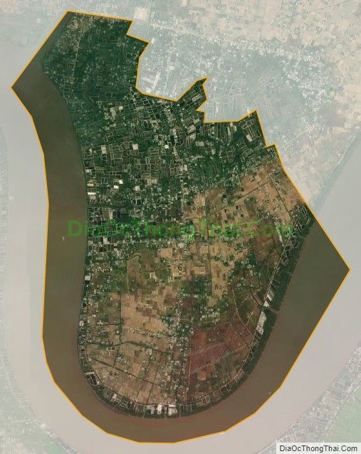 Bản đồ vệ tinh xã Long Hựu Tây, huyện Cần Đước
