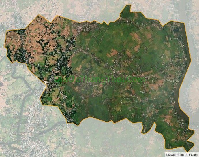 Bản đồ vệ tinh xã Tân Lân, huyện Cần Đước
