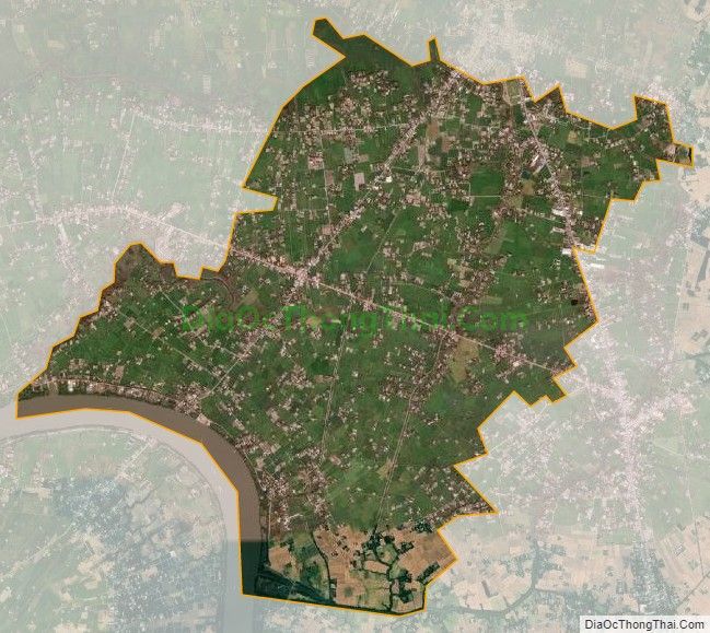 Bản đồ vệ tinh xã Tân Trạch, huyện Cần Đước