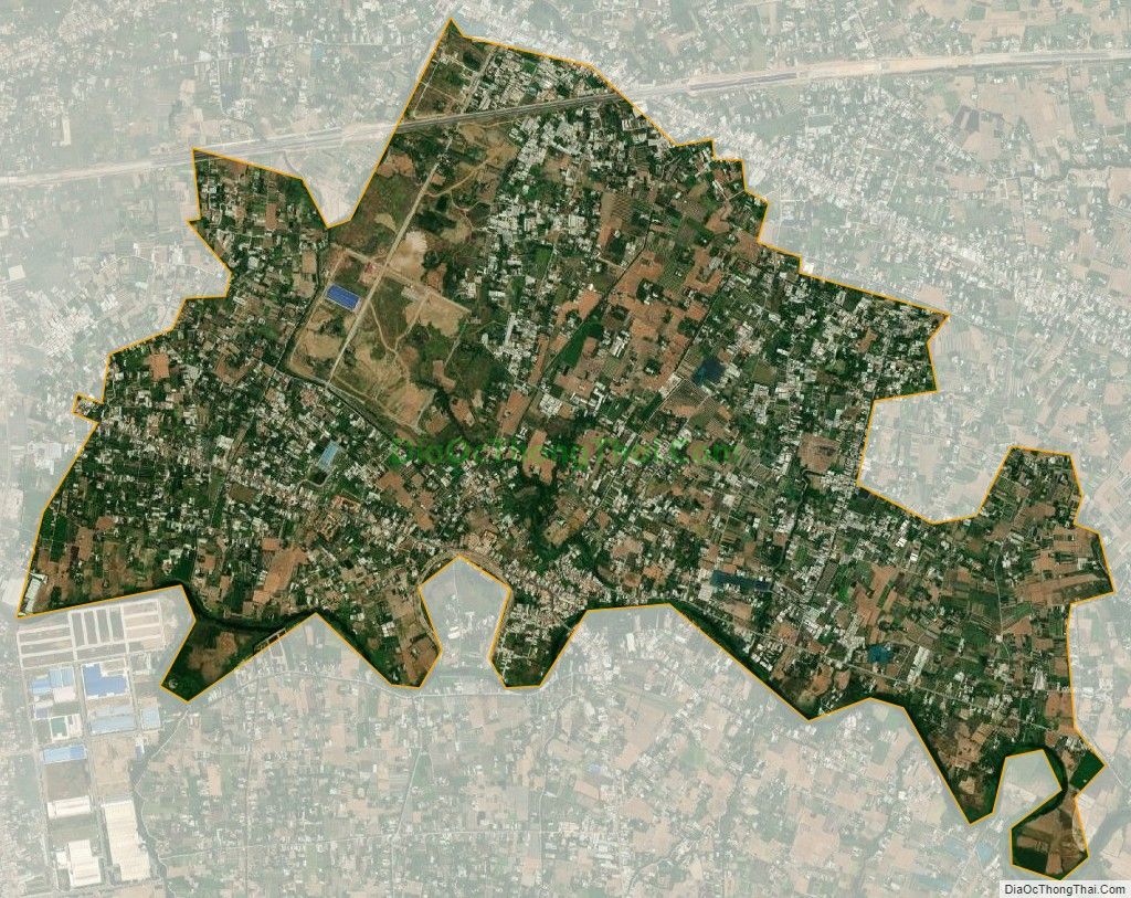 Bản đồ vệ tinh xã Long Thượng, huyện Cần Giuộc