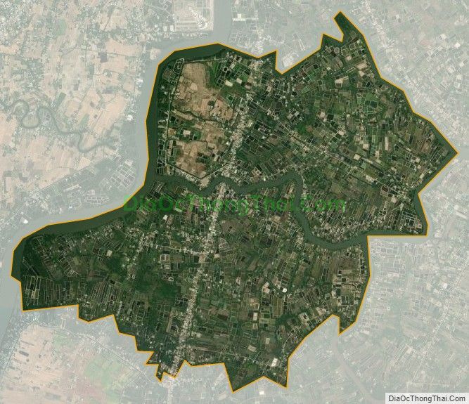 Bản đồ vệ tinh xã Phước Vĩnh Tây, huyện Cần Giuộc