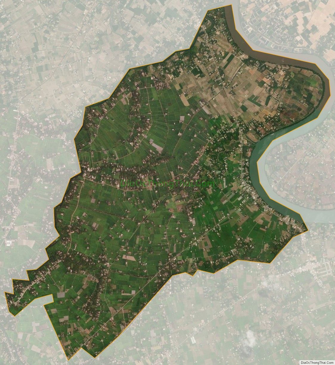Bản đồ vệ tinh xã Phước Tân Hưng, huyện Châu Thành