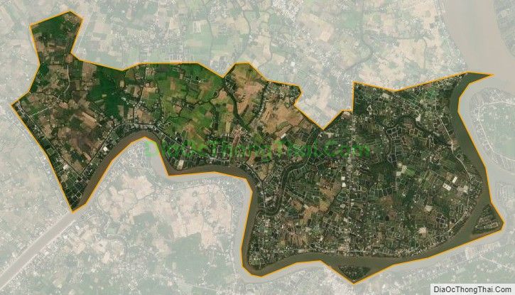 Bản đồ vệ tinh xã Thanh Vĩnh Đông, huyện Châu Thành