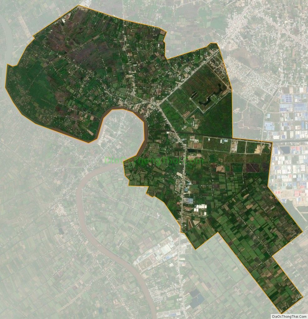 Bản đồ vệ tinh xã Hựu Thạnh, huyện Đức Hòa